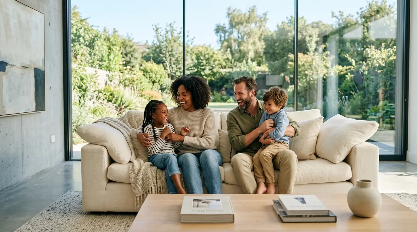 Happy family in a pest-free home